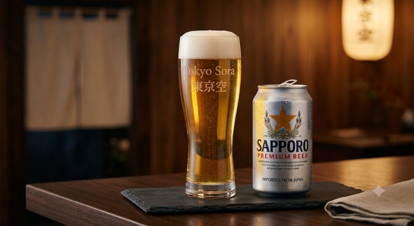 Bia Sapporo lon